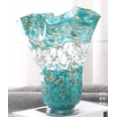  y15660 立體雕塑.擺飾 立體擺飾系列 - 器皿.花器系列  藍色玻璃花器
